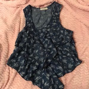 cropped ruffled tank !!